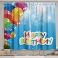 thumbnail image 1 of Ambesonne Colorful Kitchen Curtains, Vibrant Balloons Sky, 55"x39", Multicolor, 1 of 3
