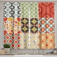 thumbnail image 1 of Ambesonne Colorful Kitchen Curtains, Vintage Abstract Shape, 55"x39", Multicolor, 1 of 1