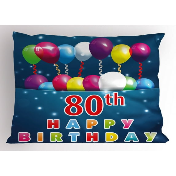 Ambesonne Colorful Pillow Sham, Blue Colored Backdrop, 26" X 20", Multicolor