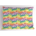 thumbnail image 1 of Ambesonne Colorful Pillow Sham, Doodle Lively Leaves, 36" X 20", Multicolor, 1 of 2