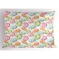 thumbnail image 1 of Ambesonne Colorful Pillow Sham, Doughnut Theme Hand Drawn, 26" X 20", Multicolor, 1 of 2