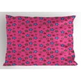 thumbnail image 1 of Ambesonne Colorful Pillow Sham, Hot Pink Retro Stars, 36" X 20", Multicolor, 1 of 2