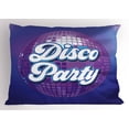 thumbnail image 1 of Ambesonne Colorful Pillow Sham, Retro Letter Disco Ball, 36" X 20", Purple Blue White, 1 of 2