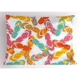 thumbnail image 1 of Ambesonne Colorful Pillow Sham, Summer Holiday Sandals, 36" X 20", Multicolor, 1 of 2