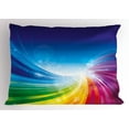 thumbnail image 1 of Ambesonne Colorful Pillow Sham, Wavy Funky Pop Art, 36" X 20", Multicolor, 1 of 2