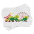 thumbnail image 1 of Ambesonne Colorful Place Mats Set of 4, Circus Carnival Scene, Standard Size, Multicolor, 1 of 6
