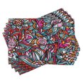 thumbnail image 1 of Ambesonne Colorful Place Mats Set of 4, Stained Glass Style Flower, Standard Size, Multicolor, 1 of 6