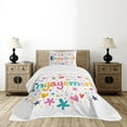 thumbnail image 1 of Ambesonne Colorful Quilted Bedspread Set 2 Pcs, Engagement Party, Twin Size, Multicolor, 1 of 3