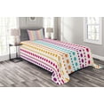 thumbnail image 1 of Ambesonne Colorful Quilted Bedspread Set 2 Pcs, Half Toned Polka Dots, Twin Size, Multicolor, 1 of 3