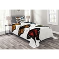 thumbnail image 1 of Ambesonne Colorful Quilted Bedspread Set 2 Pcs, Monarch Wings Abstract, Twin Size, Multicolor, 1 of 3