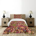 thumbnail image 1 of Ambesonne Colorful Quilted Bedspread Set 2 Pcs, Peace Love Joyful Vivid, Twin Size, Multicolor, 1 of 6