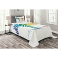 thumbnail image 1 of Ambesonne Colorful Quilted Bedspread Set 2 Pcs, Zebra Rainbow Colors, Twin Size, Multicolor, 1 of 3