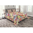 thumbnail image 1 of Ambesonne Colorful Quilted Bedspread Set 3 Pcs, Candy Store, King Size, Multicolor, 1 of 3