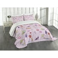 thumbnail image 1 of Ambesonne Colorful Quilted Bedspread Set 3 Pcs, Flora Fashion Lollipop, King Size, Multicolor, 1 of 5
