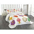 thumbnail image 1 of Ambesonne Colorful Quilted Bedspread Set 3 Pcs, Folk Chinese Celebration, Queen Size, Multicolor, 1 of 3
