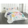 thumbnail image 1 of Ambesonne Colorful Quilted Bedspread Set 3 Pcs, Happy Family Floral, King Size, Multicolor, 1 of 5