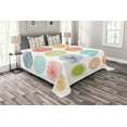 thumbnail image 1 of Ambesonne Colorful Quilted Bedspread Set 3 Pcs, Joyful Abstract, King Size, Orange Coral, 1 of 3