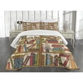 thumbnail image 1 of Ambesonne Colorful Quilted Bedspread Set 3 Pcs, Nerd Bohem Cat Kitten, Queen Size, Multicolor, 1 of 5