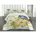 thumbnail image 1 of Ambesonne Colorful Quilted Bedspread Set 3 Pcs, Tropic Exotic Parrots, Queen Size, Multicolor, 1 of 5