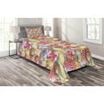 thumbnail image 1 of Ambesonne Colorful Quilted Coverlet 2 Pcs, Candy Store, Twin Size, Multicolor, 1 of 2