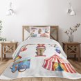 thumbnail image 1 of Ambesonne Colorful Quilted Coverlet 2 Pcs, Clown Circus, Twin Size, Multicolor, 1 of 4