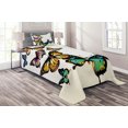 thumbnail image 1 of Ambesonne Colorful Quilted Coverlet 2 Pcs, Monarch Shades Ombre, Twin Size, Multicolor, 1 of 2