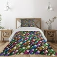 thumbnail image 1 of Ambesonne Colorful Quilted Coverlet 2 Pcs, Stars Disco, Twin Size, Multicolor, 1 of 5