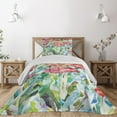 thumbnail image 1 of Ambesonne Colorful Quilted Coverlet 2 Pcs, Summer Spring, Twin Size, Multicolor, 1 of 4