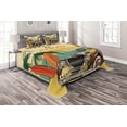 thumbnail image 1 of Ambesonne Colorful Quilted Coverlet 3 Pcs, Car Palms Tribal, King Size, Multicolor, 1 of 2