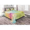 thumbnail image 1 of Ambesonne Colorful Quilted Coverlet 3 Pcs, Cloudy Milky Way Boho, Queen Size, Multicolor, 1 of 2