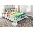 thumbnail image 1 of Ambesonne Colorful Quilted Coverlet 3 Pcs, Grunge Summer Scenery, King Size, Multicolor, 1 of 2