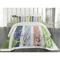 thumbnail image 1 of Ambesonne Colorful Quilted Coverlet 3 Pcs, Lily Primrose Valley, King Size, Multicolor, 1 of 4