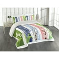 thumbnail image 1 of Ambesonne Colorful Quilted Coverlet 3 Pcs, Lily Primrose Valley, Queen Size, Multicolor, 1 of 2