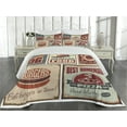 thumbnail image 1 of Ambesonne Colorful Quilted Coverlet 3 Pcs, Retro Mexican Tin Sign, King Size, Multicolor, 1 of 4