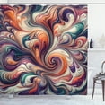 thumbnail image 1 of Ambesonne Colorful Shower Curtain, Abstract Jumbling Tones, 69"Wx70"L, Orange Indigo Pale Green, 1 of 4