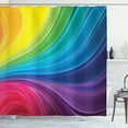 thumbnail image 1 of Ambesonne Colorful Shower Curtain, Abstract Smooth Lines, 69"Wx84"L, Multicolor, 1 of 5