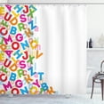 thumbnail image 1 of Ambesonne Colorful Shower Curtain, Alphabet Lettering, 69"Wx75"L, Multicolor, 1 of 5