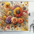 thumbnail image 1 of Ambesonne Colorful Shower Curtain, Art Garden Scene Farmhouse, 69"Wx75"L, Orange Indigo Green, 1 of 4