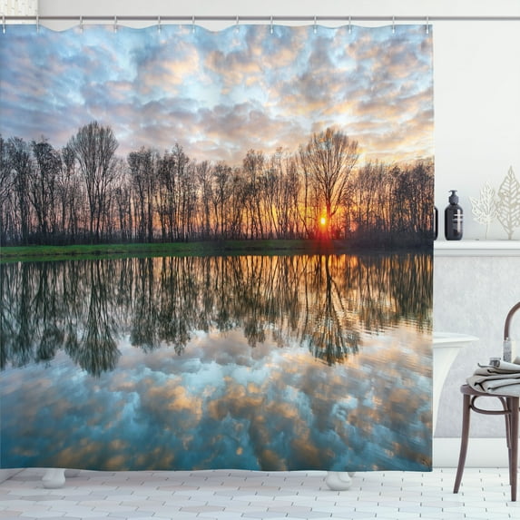 Ambesonne Colorful Shower Curtain, Boho Sunset, 69"Wx75"L, Multicolor