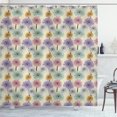 thumbnail image 1 of Ambesonne Colorful Shower Curtain, Chrysanthemum Plants, 69"Wx70"L, Multicolor, 1 of 3