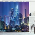thumbnail image 1 of Ambesonne Colorful Shower Curtain, Cityscape Kuala, 69"Wx84"L, Multicolor, 1 of 5