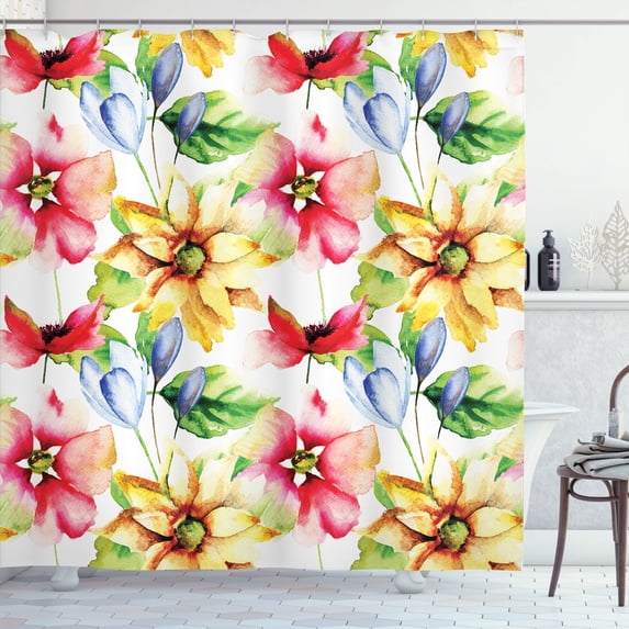 Ambesonne Colorful Shower Curtain, Country Art, 69"Wx70"L, Multicolor