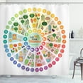 thumbnail image 1 of Ambesonne Colorful Shower Curtain, Food Sources Wheel Chart, 69"Wx84"L, Multicolor, 1 of 3