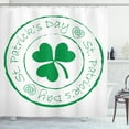 thumbnail image 1 of Ambesonne Colorful Shower Curtain, Irish Shamrock, 69"Wx75"L, White and Green, 1 of 3