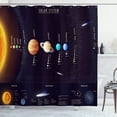 thumbnail image 1 of Ambesonne Colorful Shower Curtain, Jupiter Saturn Planet, 69"Wx70"L, Multicolor, 1 of 5
