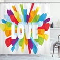 thumbnail image 1 of Ambesonne Colorful Shower Curtain, Love Burst Gay LGBT, 69"Wx84"L, Multicolor, 1 of 3