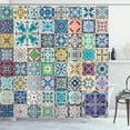 thumbnail image 1 of Ambesonne Colorful Shower Curtain, Mediterranean Flora Tiles, 69"Wx70"L, Multicolor, 1 of 3