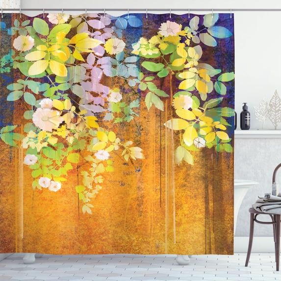 Ambesonne Colorful Shower Curtain, Misty Backdrop, 69"Wx84"L, Multicolor