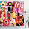 thumbnail image 1 of Ambesonne Colorful Shower Curtain, Music Instruments, 69"Wx84"L, Multicolor, 1 of 5