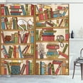 thumbnail image 1 of Ambesonne Colorful Shower Curtain, Nerd Bohem Cat Kitten, 69"Wx84"L, Multicolor, 1 of 5